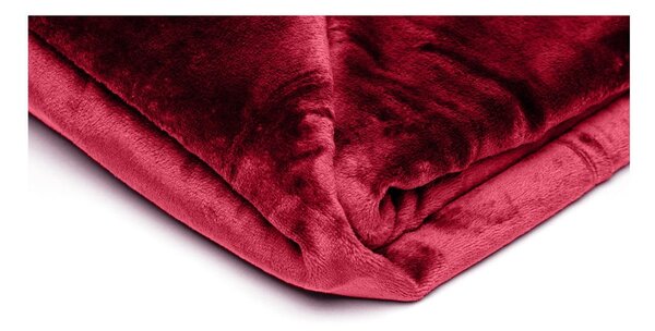 Coperta in microplus rosso borgogna , 150 x 200 cm - My House