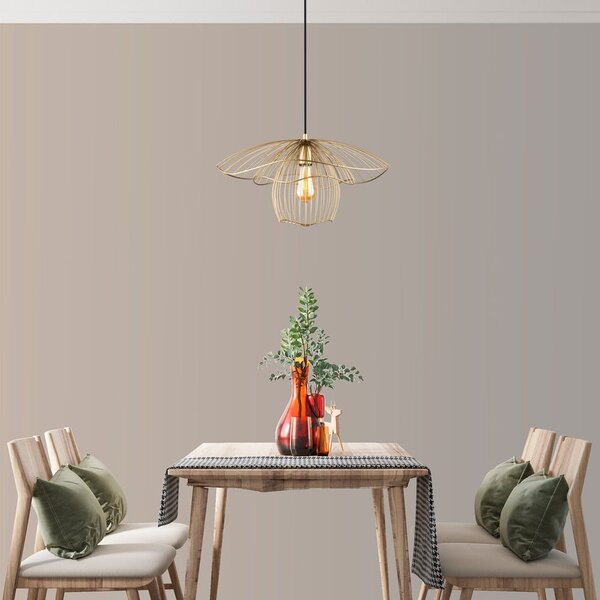 Lampada a sospensione di colore oro , altezza 123 cm Root - Squid Lighting