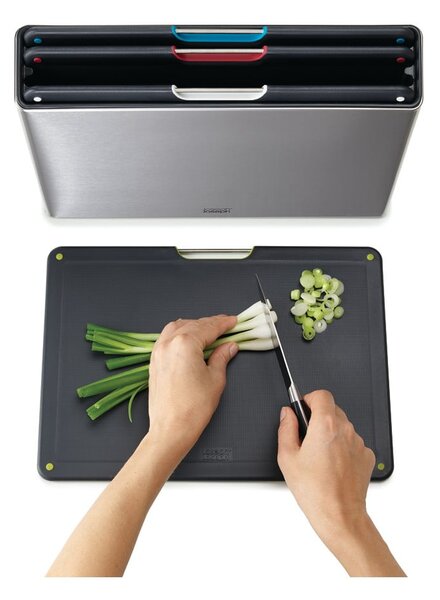 Set di 4 taglieri con supporto 7x35,5 cm Folio - Joseph Joseph