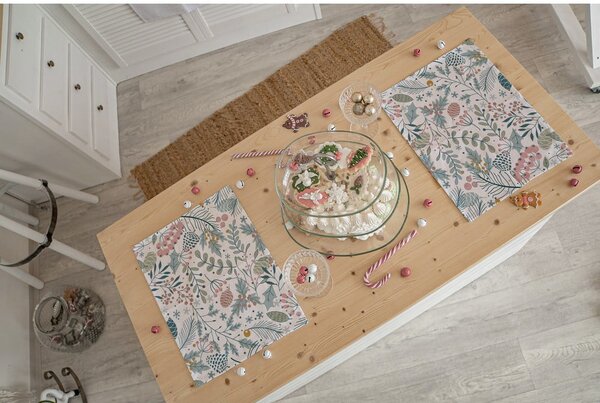 Tovagliette di stoffa natalizie in set da 2 45x35 cm Pastel Christmas - Butter Kings