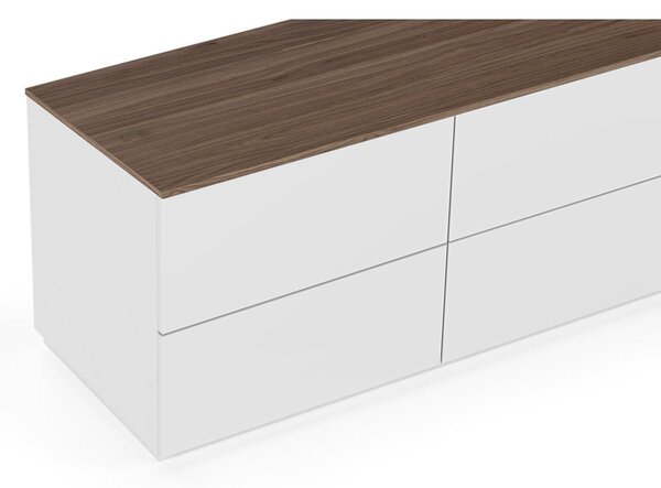 Cassettiera bassa bianca/marrone 120x54 cm Join - TemaHome