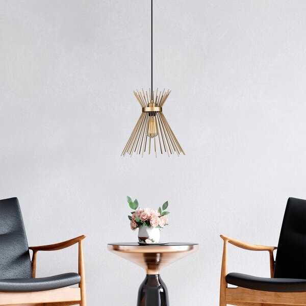 Lampada a sospensione in metallo color oro Izmir - Squid Lighting
