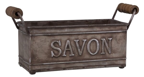Dispenser di sapone in metallo grigio scuro - Antic Line