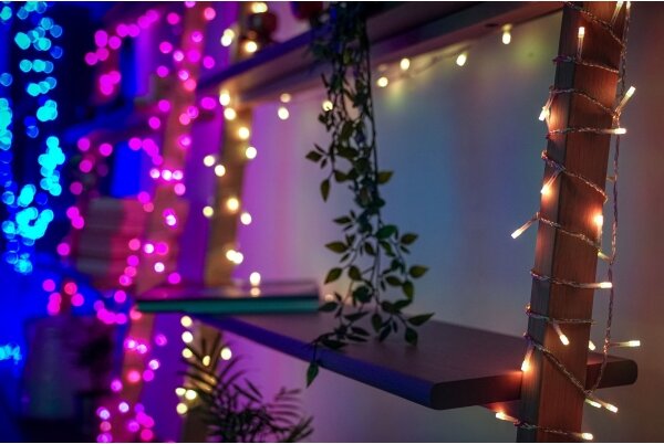 Twinkly TWS250SPP-TEU - catena luminosa LED RGBW da esterno, 250 LED, 23,5 m, IP44, Wi-Fi