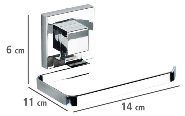 Set di accessori da bagno autoportanti color argento in plastica lucido Quadro - Wenko