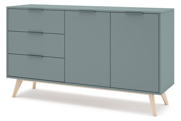Cassettiera verde polveroso 140x81x40 cm Pisco – Marckeric