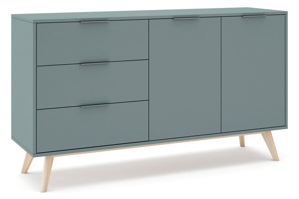 Cassettiera verde polveroso 140x81x40 cm Pisco – Marckeric