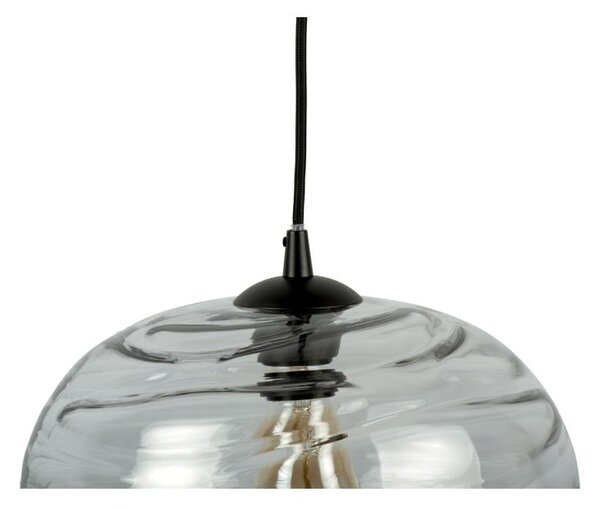 Lampada a sospensione in vetro grigio, altezza 21 cm Sphere - Leitmotiv
