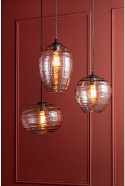 Lampada a sospensione in vetro grigio, altezza 21 cm Sphere - Leitmotiv