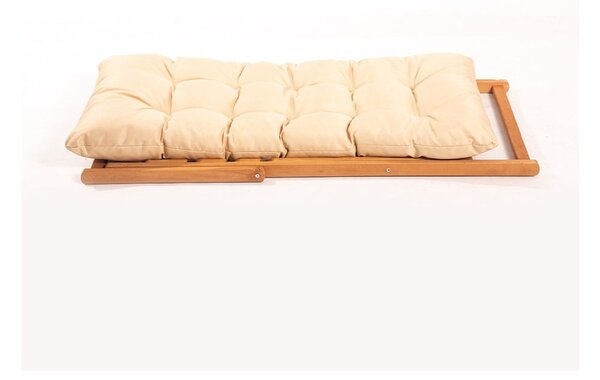Sedia da giardino in legno color crema-naturale - Floriane Garden