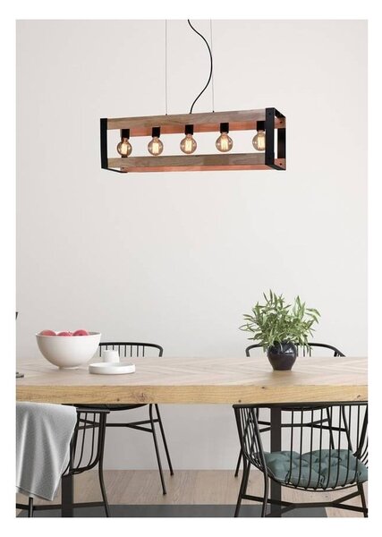Lampada a sospensione nera 20x90 cm Varna - Candellux Lighting