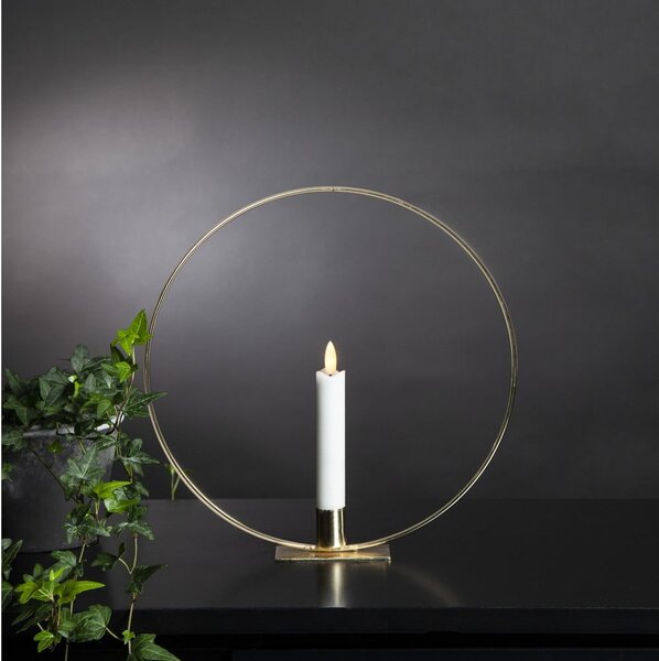 Decorazione leggera di colore oro Flamme Table - Star Trading