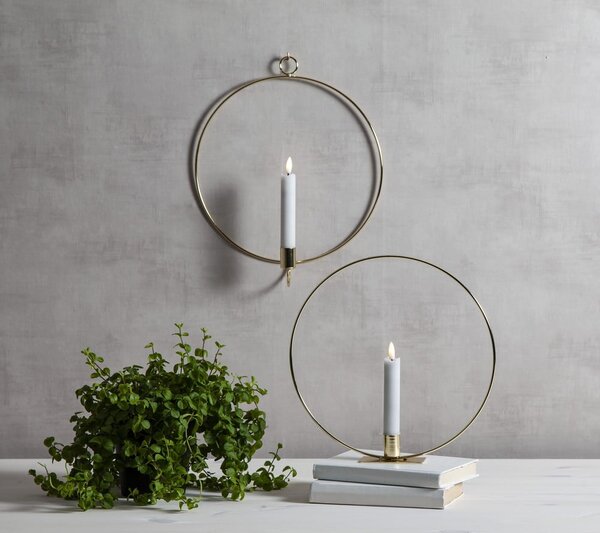Decorazione leggera di colore oro Flamme Table - Star Trading