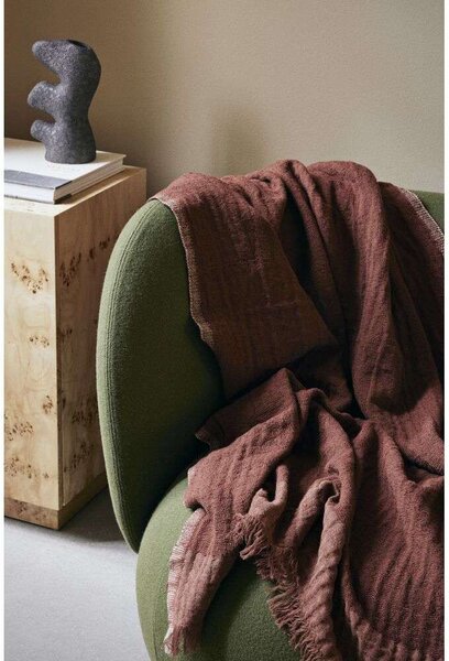 Ferm Living - Weaver Throw Red Brown ferm LIVING