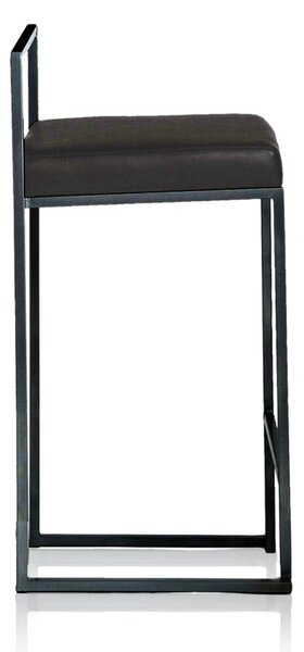 Sgabello da bar nero in similpelle (altezza della seduta 65 cm) Dodo – Tomasucci