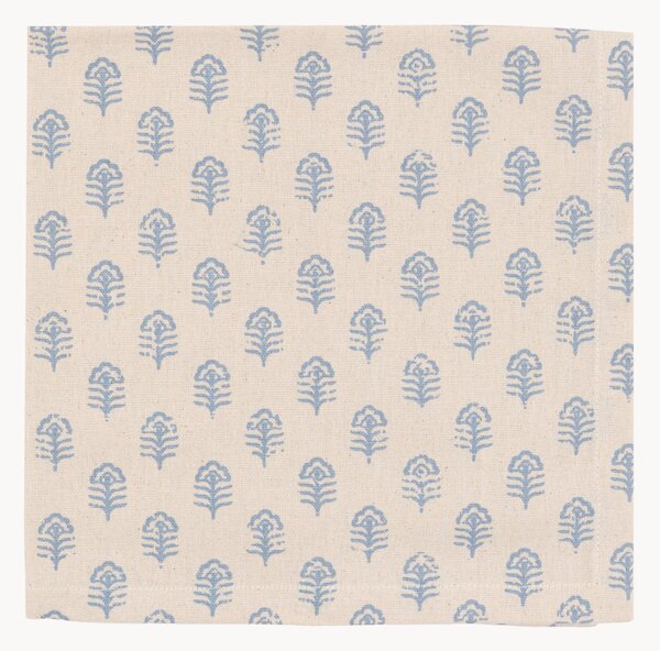 Set di 4 tovaglioli in cotone floreali Fleur