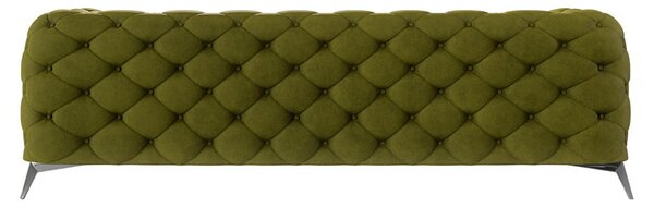 Divano verde con rivestimento in velluto 243 cm Chelsea – Ropez