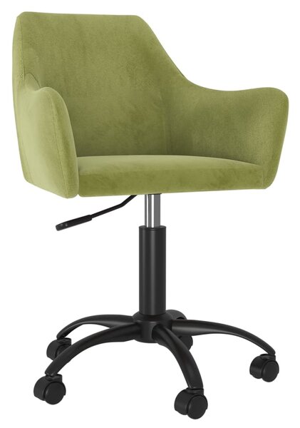 Linee pulite per questa sedia da ufficio girevole in velluto verde