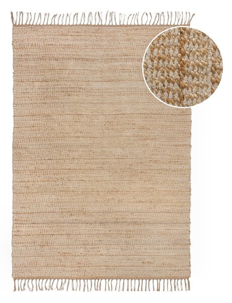 Tappeto di colore naturale in iuta tessuto a mano 120x170 cm Levi – Flair Rugs