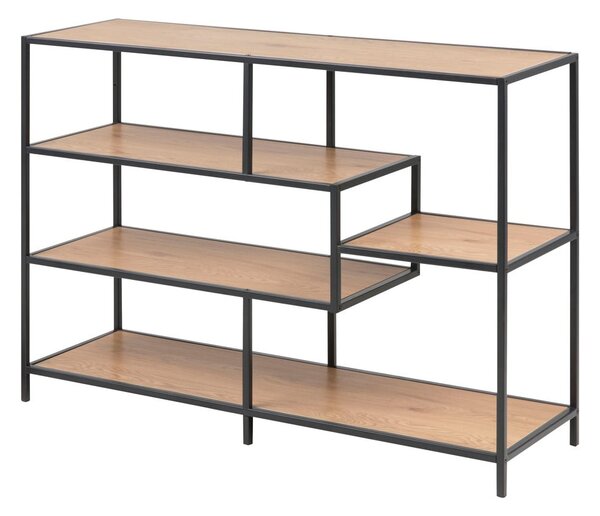 Libreria in rovere nero/naturale 114x78 cm Seaford - Actona
