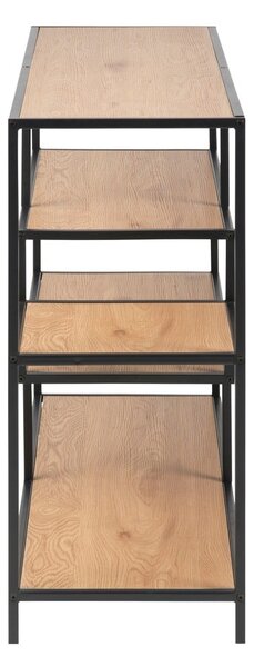 Libreria in rovere nero/naturale 114x78 cm Seaford - Actona