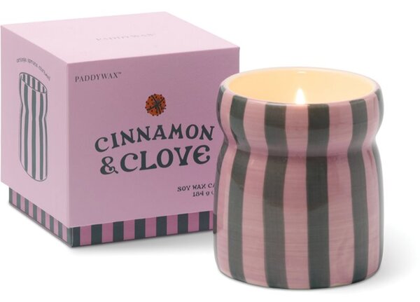 Paddywax Cabana Cinnamon & Clove candela profumata di ceramica 184 g