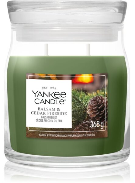 Yankee Candle Balsam & Cedar Fireside candela profumata 368 g