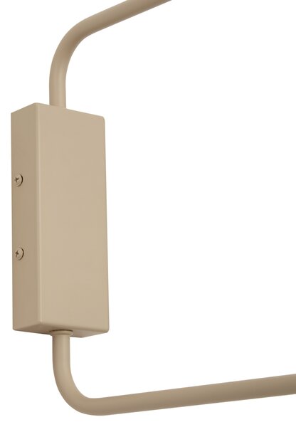 Lampada da parete moderna tortora con interno color oro orientabile a 2 luci - Lune