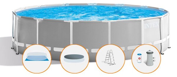 Piscina "Prism Frame" Rotonda C/Telaio Portante C/Pompa Cm.457X107H. - capacità lt.14614 - peso kg.66,4 (26724)