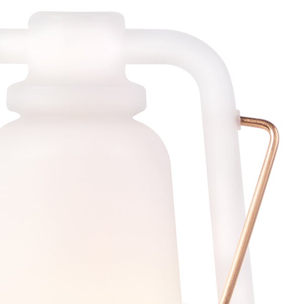 Lampada da tavolo bianca effetto fiamma 22 cm - STORM Mini