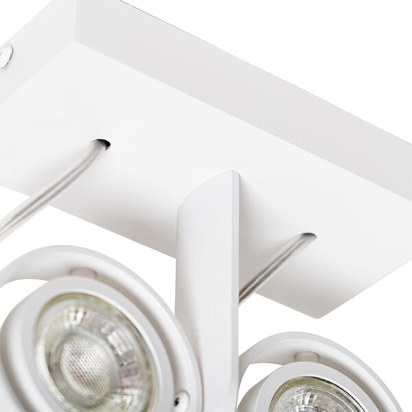 Faretto moderno bianco 2 luci - Master 50