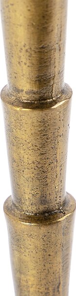 Lampada da tavolo Art Déco in bronzo con paralume in velluto rosso 35 cm - Pisos