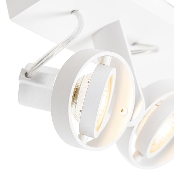 Faretto moderno bianco 2 luci - Master 50