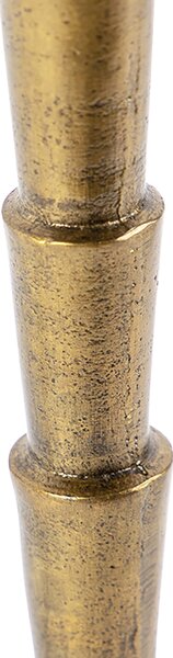 Lampada da tavolo bronzo con paralume in velluto color talpa 35 cm - Pisos