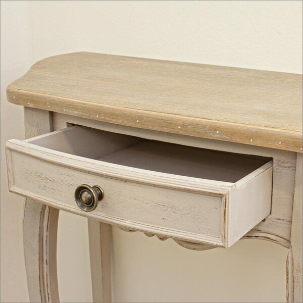 Tavolo consolle color crema 35x80 cm Clarisse – Bizzotto