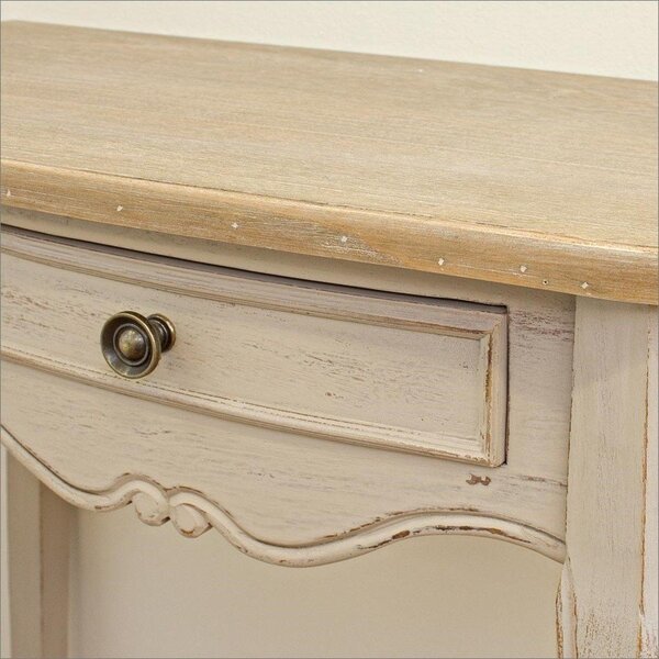Tavolo consolle color crema 35x80 cm Clarisse – Bizzotto