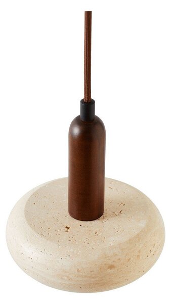 Lampadario LED marrone/beige con paralume in pietra ø 15 cm Karo – Opviq lights