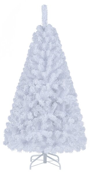 Costway Albero di natale innevato con 160 luci LED, Albero di natale artificiale con 474 rami 8 modalità di illuminazione e base pieghevole