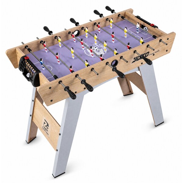 Costway Calcio balilla professionale mini biliardino da casa in legno, Tavolo da calcetto balilla per 2-4 aduti e bambini con gambe rimovibile