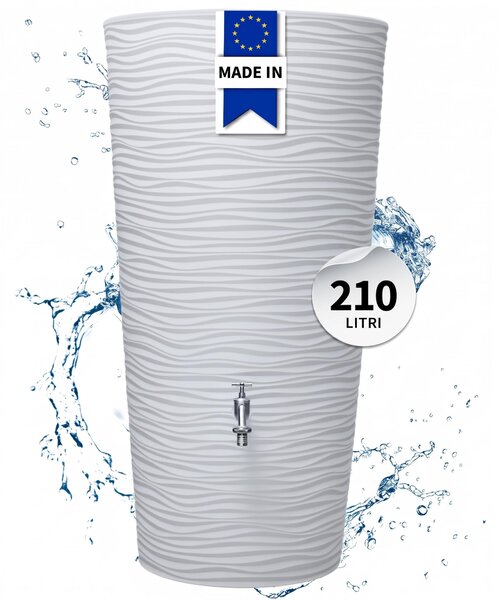 GARANTIA NATURA 2in1 serbatoio per pioggia piantumabile 210 L, arctic incl. vaschetta portapiante