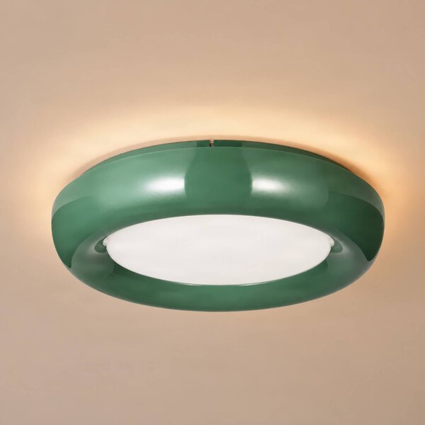 Plafoniera soffitto Lennox Lindby, dimmerabile, Verde, Soggiorno / Sala da pranzo, Metallo, Moderno, Plafoniera