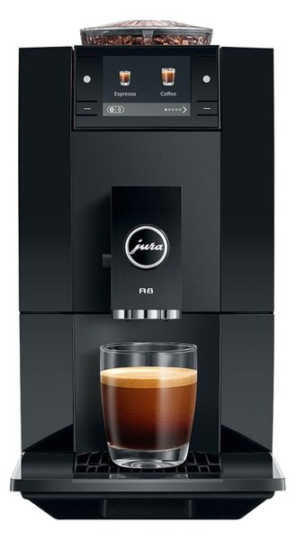 Jura A8 Piano Black Macchina Caffè Automatica 18 Funzioni Schiuma di Latte Hot & Light Brew Slim 19cm