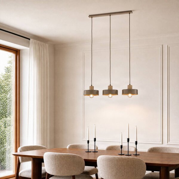 Lampada a sospensione Torin EMIBIG LIGHTING, dimmerabile, Crema / Ambra, Soggiorno / Sala da pranzo, Metallo, Scandinavo, Lampada a sospensione