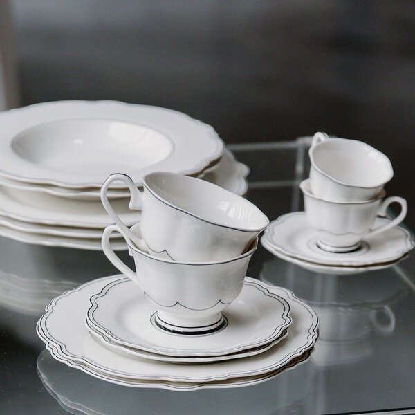 Tazzine in set bianche in new bone china 2 pz 190 ml Odette – S|P Collection