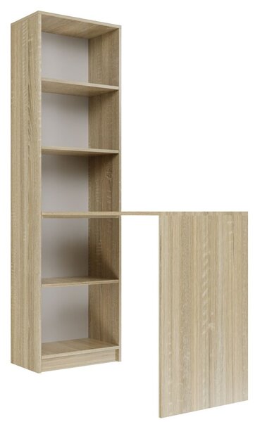 Scrivania, finitura Sonoma, 50 x 181 x 125 cm, colore marrone, dimensioni 50 x 181 x 125 cm