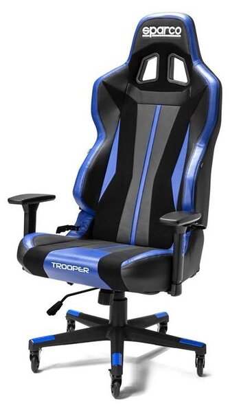 Sedia da ufficio Sparco Trooper nera e blu