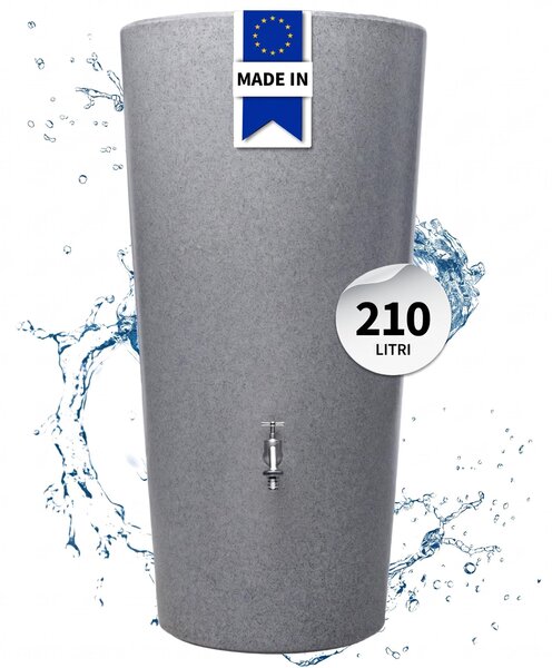 GARANTIA STONE 2in1 serbatoio per pioggia piantumabile 210 L, silver incl. vaschetta portapiante