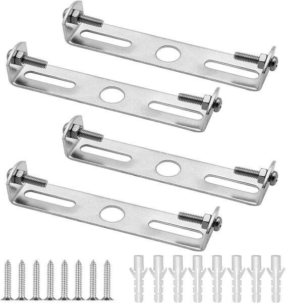 Supporto per montaggio a soffitto - confezione da 4 pezzi - 9 cm - Piastra di montaggio per lampade a soffitto - Supporto per lampade - Metallo - Piastra di fissaggio - Include viti