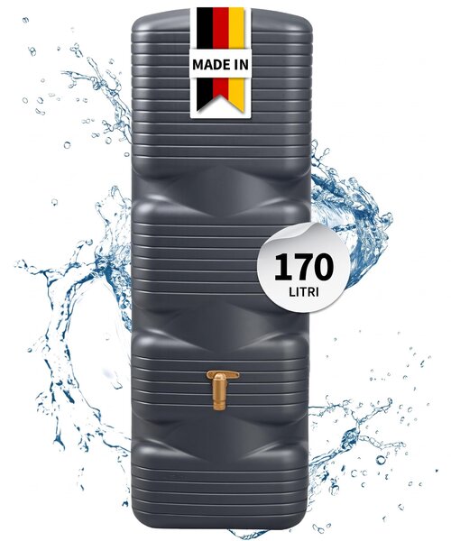 4rain QUADRO serbatoio a parete 170 L, grigio grafite