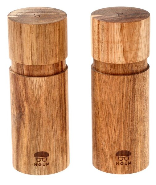 Set macina pepe e sale di colore naturale in legno 2 pz – Holm
